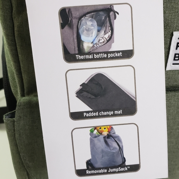 NEW! Fulton Bag Co. Diaper Bag Backpack with Removeable Jumpsack & Changing Pad - Picture 7 of 7